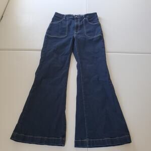 Rolla's Jeans Womens 32 Blue Denim Eastcoast Flare High Rise Organic Cotton